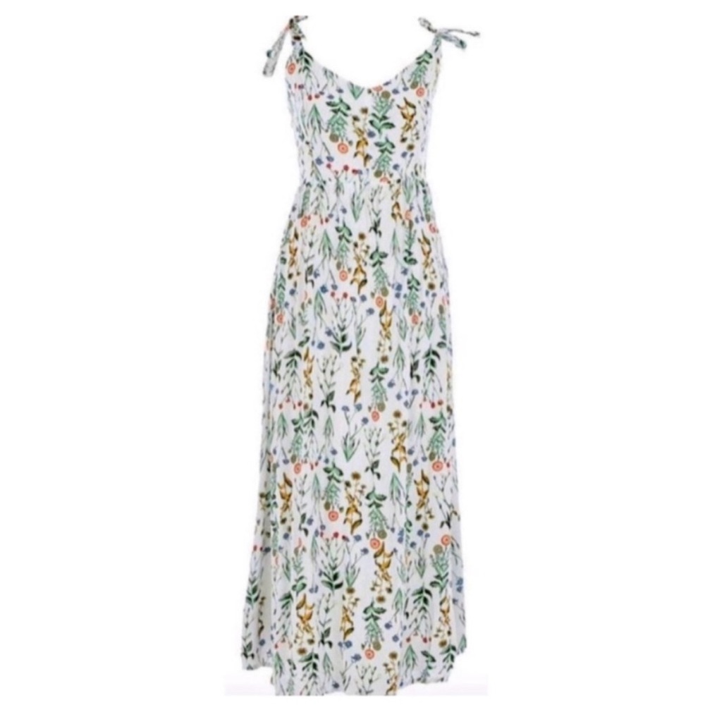 Tabitha Webb Wildflower Maxi Dress – Size M – White Multi – NWT